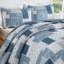 Ensemble de courtepointe réversible 3 pièces Patchwork - Couvre-lit léger en microfibre pour toutes les saisons-123175945-123175938