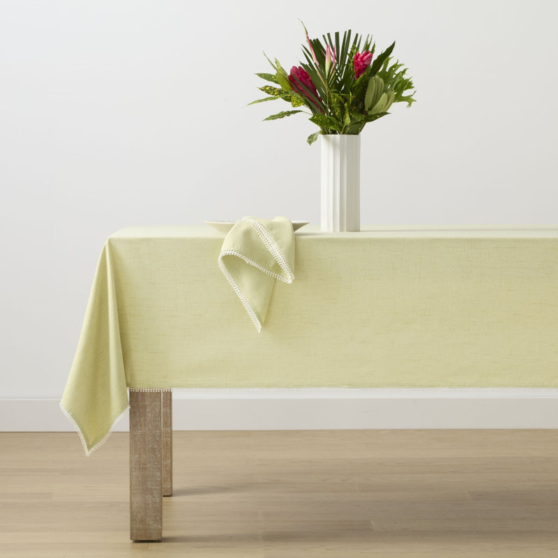 Lenox French Perle Tablecloth, Pistachio, 52"X70" Rectangle