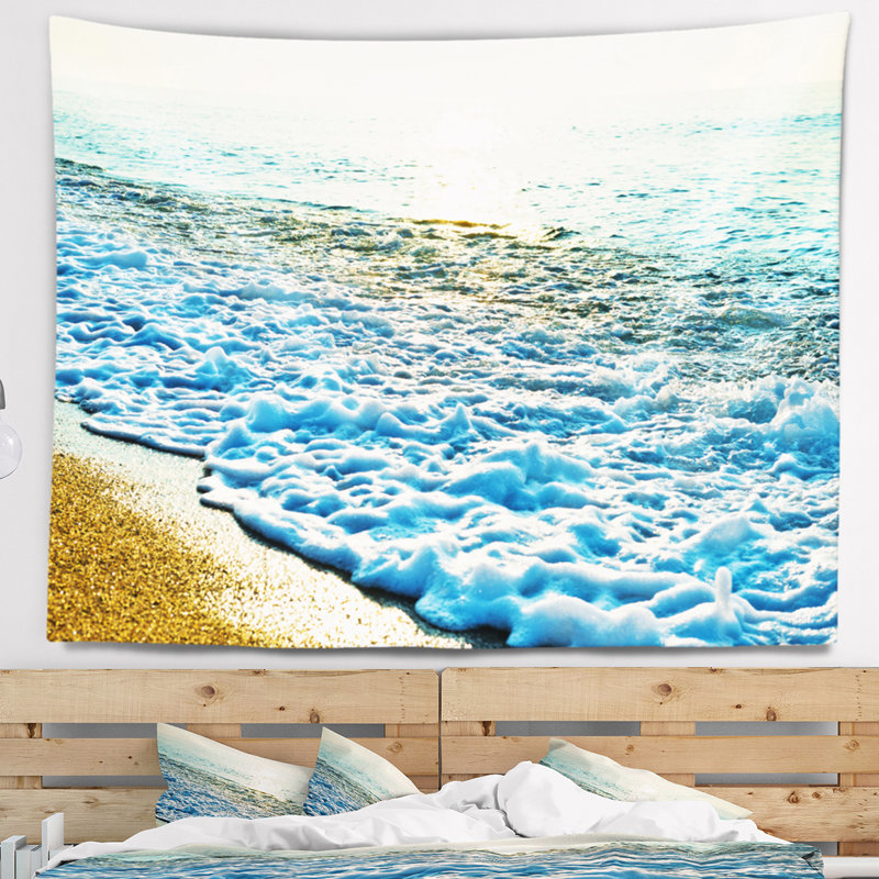 Tapisserie bord de mer, H 68 po x l 80 po