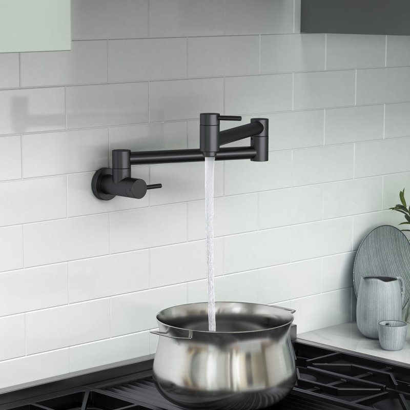 Robinet remplisseur circulaire avec accessoires, Noir mat