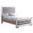 Sleek Silver Champagne Contemporary Bed
