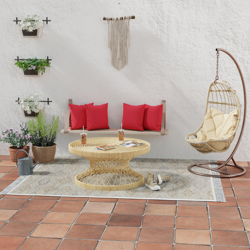 Sunbrella Outdoor Throw Pillow, Canvas Blush Sunbrella® Canvas