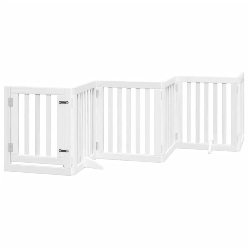 Ozawkie Solid Wood Dog House Door, 60cm H x 450cm W x 2cm D, White