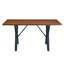 Table de salle à manger d'intérieur avec pieds en métal, noyer