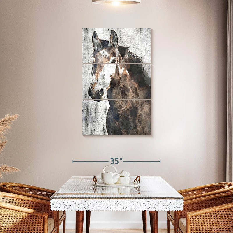Portrait de cheval Brampt II, H 45 po x l 28 po