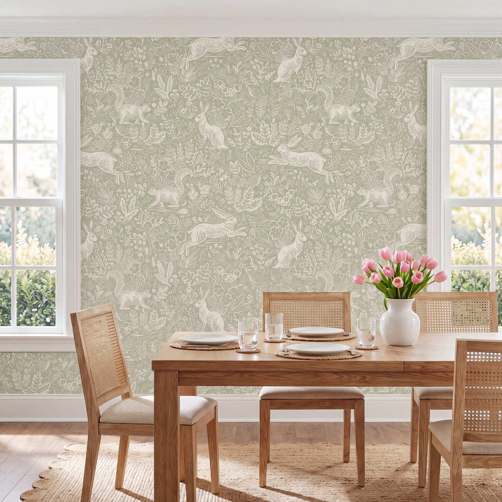 Fable Mineral Peel and Stick Wallpaper, Mint