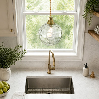Luminaire suspendu simple à 1 lumière pour îlot de cuisine 7,87 po, au-dessus de l'évier