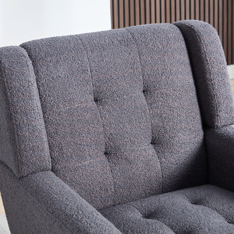 Fauteuil d'appoint Bolanle, Boucle gris