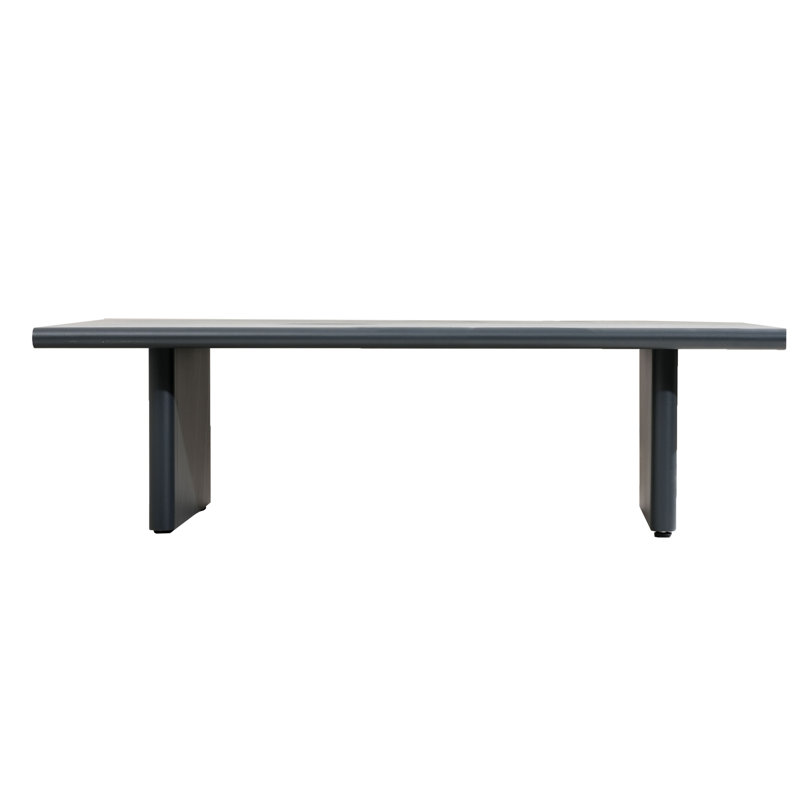 Table basse d'extérieur rectangulaire en aluminium