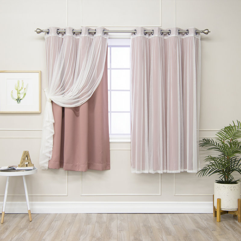 Panneau coulissant en polyester Natascha, L 52 po x L 63 po, Mauve