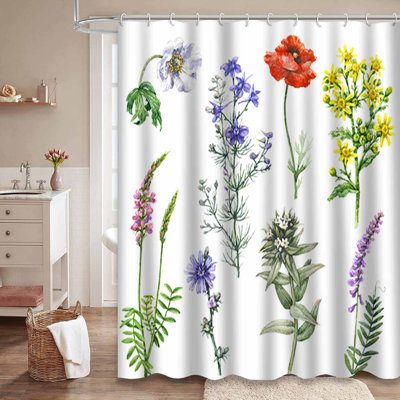 Rideau de douche imperméable avec 12 crochets