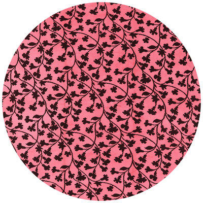 Tapis rose à motif floral Ponoma