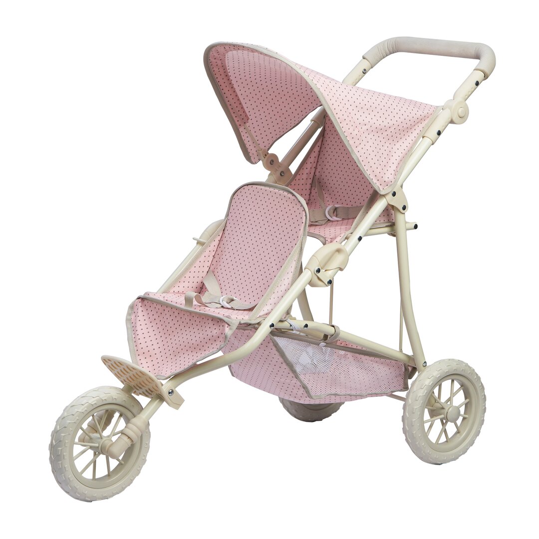 Olivia Litlle World Zwillings-Puppenwagen Polka Dot Princess, Jogger fÃ¼r Babypuppen, Pink