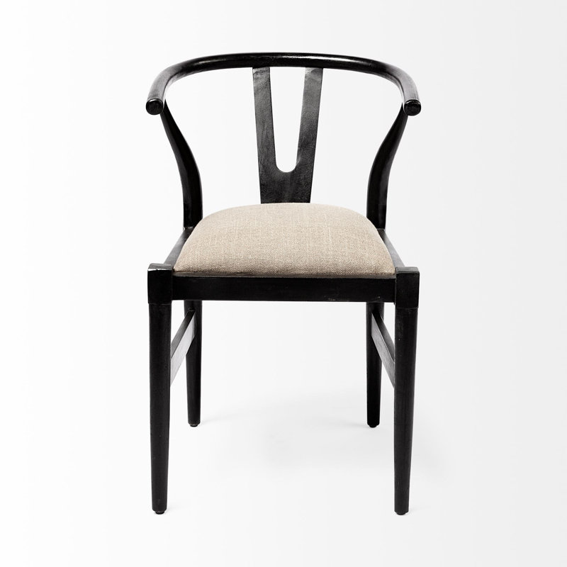 Chaise d'appoint en coton Farringdon, Noir, Noir