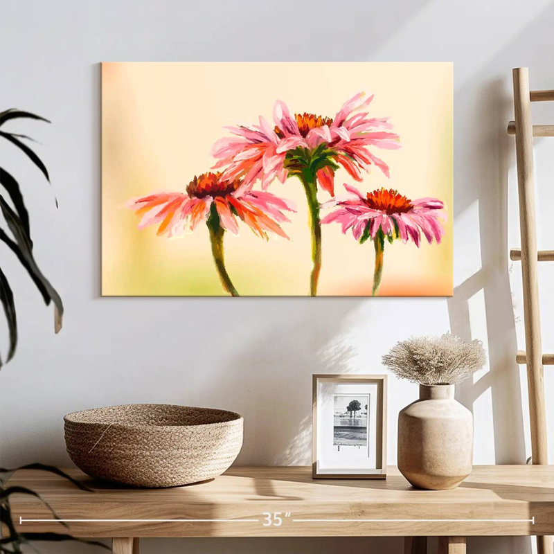 Harnek complexe fleurs d'échinacée, H 16 po x l 24 po