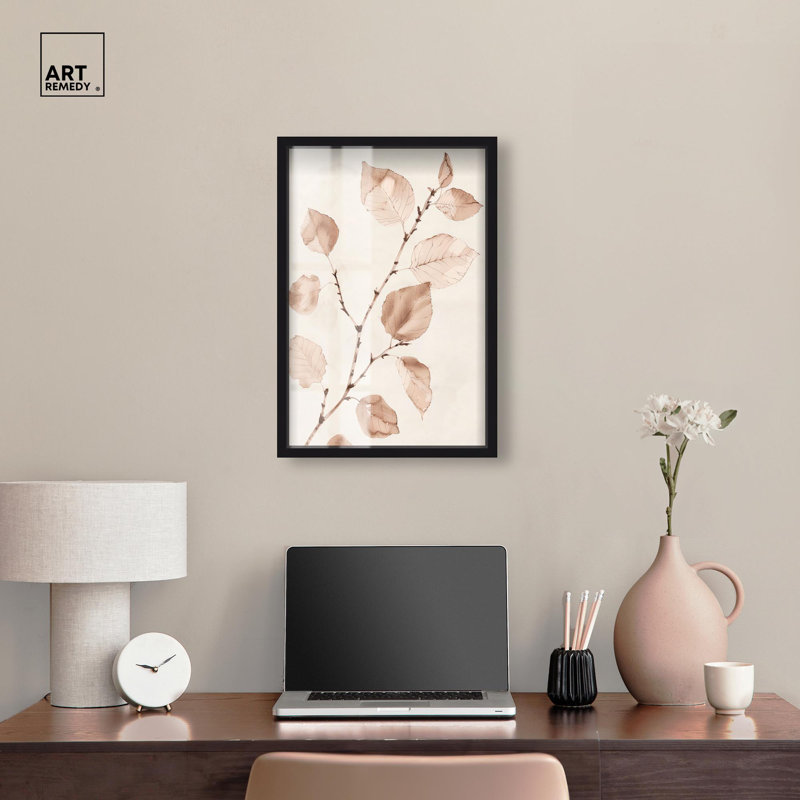 «Rust and Renewal IV Shadowbox Print Boho Natural Art» par Art Remedy, 25" H x 17" W, Noir