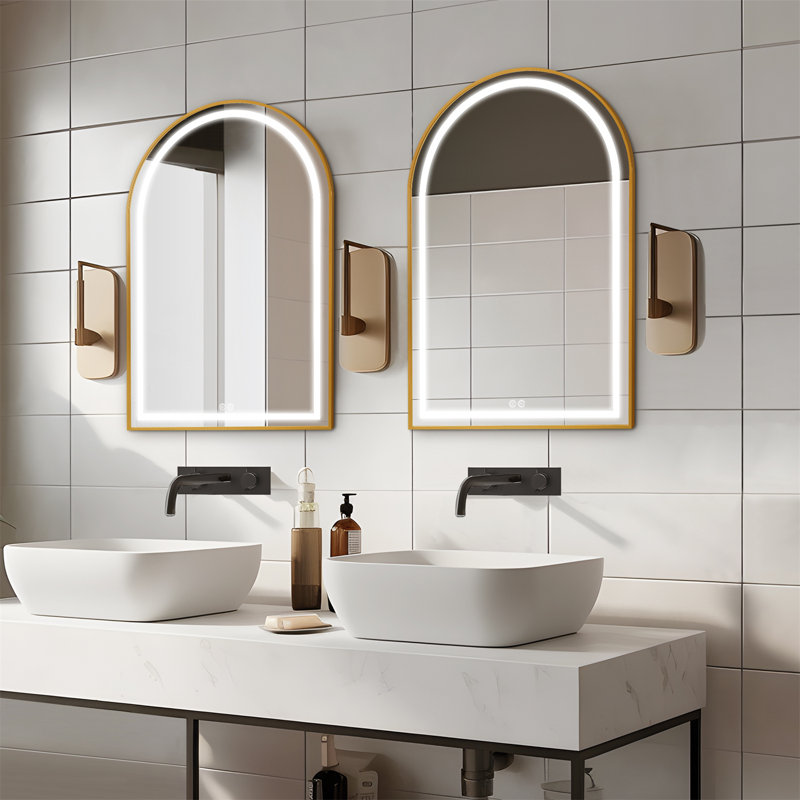 Miroir de salle de bain Brulotte, 38 po x 26 po, Noir, noir, noir, noir
