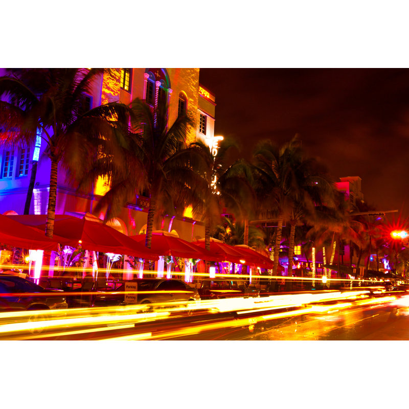Ocean Drive Scene by Poladamonte - Wrapped Canvas Print, 61cm H x 91cm W