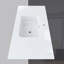 Plateau de meuble-lavabo à surface solide de 48 pouces avec lavabo intégré, comptoir mince de 0,56 po d'épaisseur, design moderne blanc éclatant, léger et facile à installer