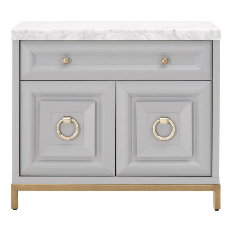 Armoire d'appoint en acier à 2 portes, gris