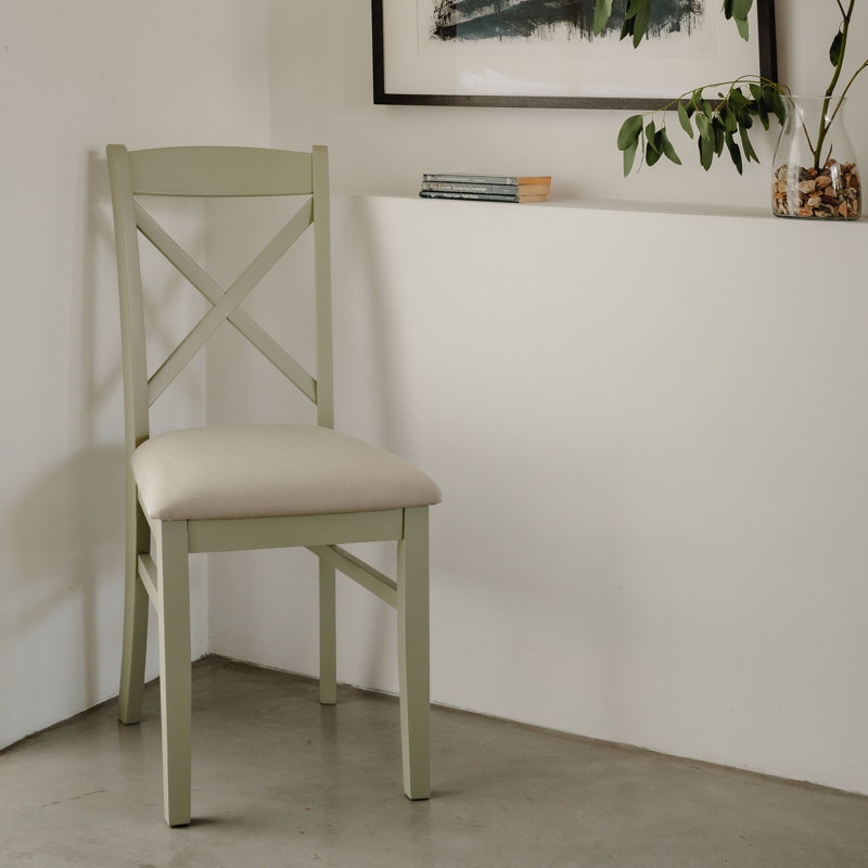 Bayou 50 cm H Cross Back Side Chair, Sage Green