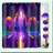 Neon Sunset Retro Punk Shower Curtain - 80s Sci-Fi Tropical Art with Coconut Trees - Colourful Abstract Bathroom Decor Set with 12 Hooks