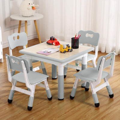 Ensemble de table et de chaises pour enfants, ensemble de table carrée 23,6 po Graffiti