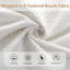 Lit plateforme très grand avec tête et pied de lit Boucle Thick, style bloc rembourré, blanc-317173208-317173210