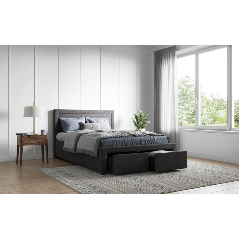 Upholstered Drawers Bed, Double (4'6)