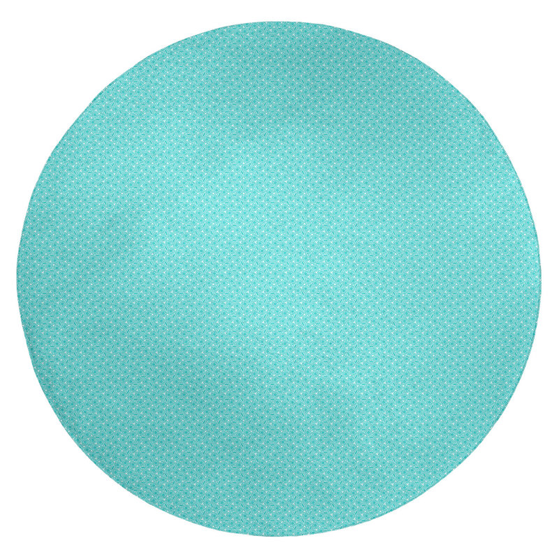 Tapis de couleur verte à treillis hexagonale classic, Rond 5 pi