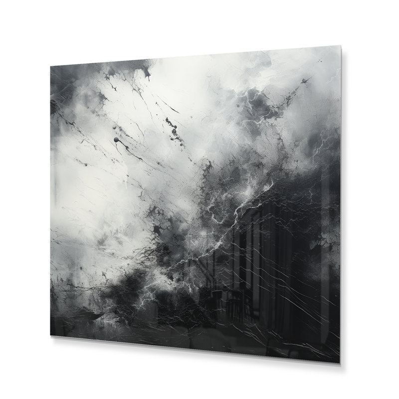 «Minimalisme noir et blanc tempêtes» sur, H 30 po x l 30 po x P 1 po