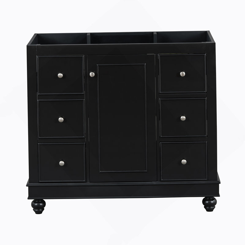 Meuble-lavabo noir 36 po (lavabo non inclus)