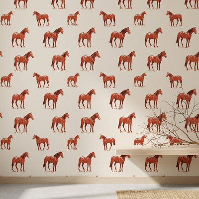 Papier peint double cheval