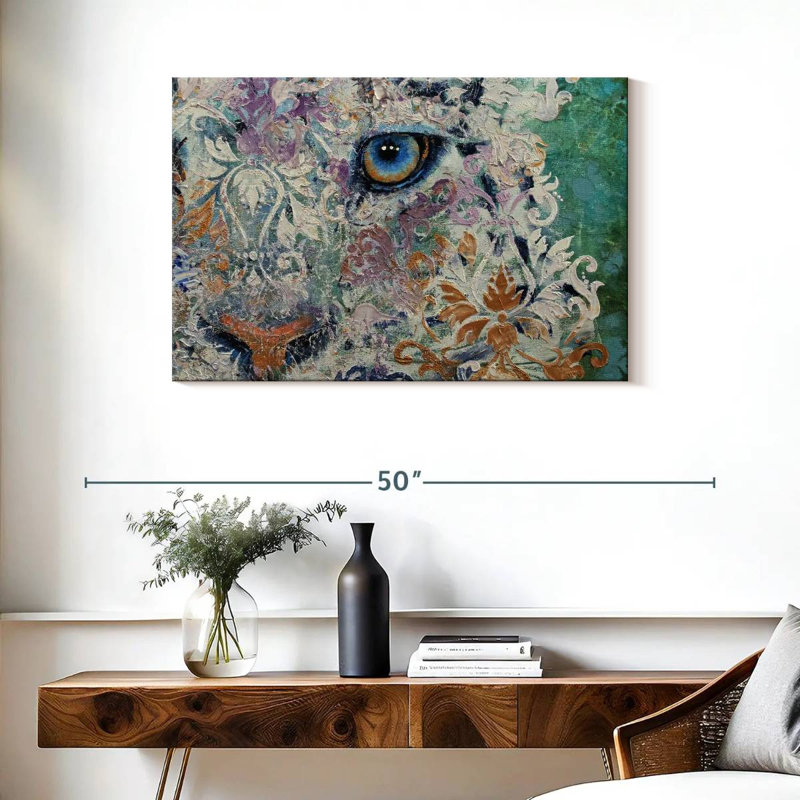 Brampt Royal Snow Leopard, 24" H x 36" W