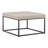 28" Square Button Tufted Metal Ottoman With Multiple Fabric Options-79910616
