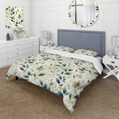 Zen Leaf Patterns - Ensemble de housse de couette Plants