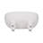 Decorative Bowl Stoneware Ceramic Modern Footed Base Casual Style for Home Office Bedroom Living Room Display or Storage Tabletop Accent Decor Accessory Piece - 4" White