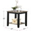 Table de bout simple en bois d'hévéa
