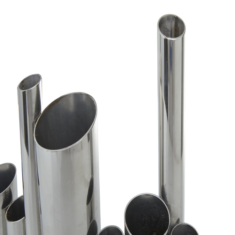 Vase argenté en acier inoxydable