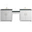 Bellshire 96" W Dual Vanity Set with 24" Make-Up Counter-1170179840-1170179847-1170179867