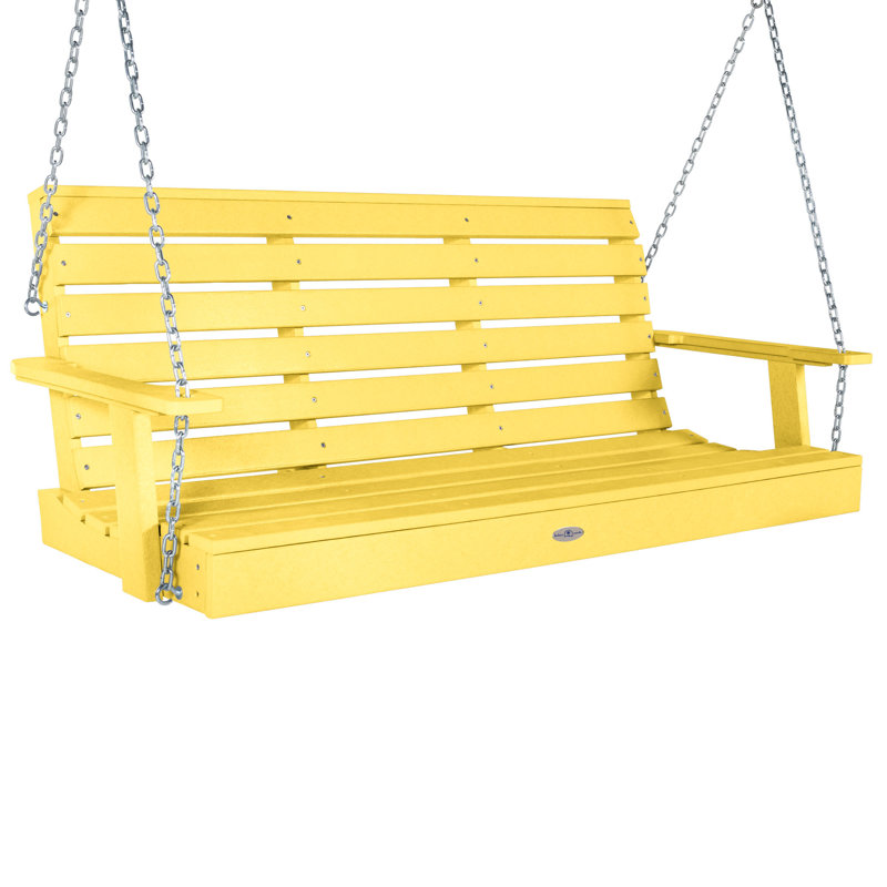 Balancelle de véranda Midderton, 60.37", Jaune rayon de soleil