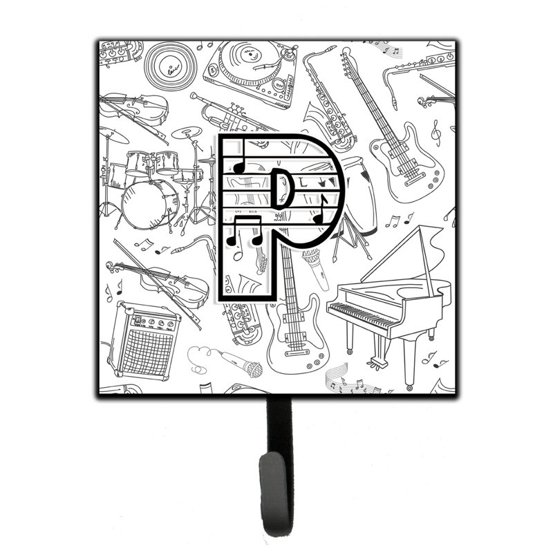 Porte-garde et crochet mural à lettres de notes musicales, P