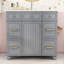 Meuble-lavabo chic 36 po avec comptoir en céramique, armoire à fermeture douce et 3 tiroirs-1773924690