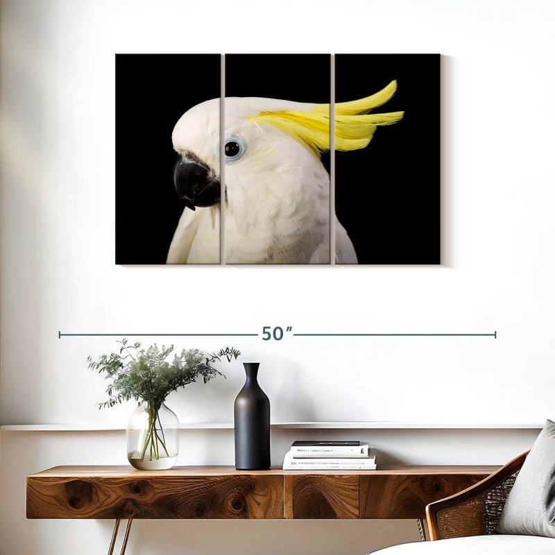 Brampt Sulfur Crested Cockatoo Head, 24" H x 38" W