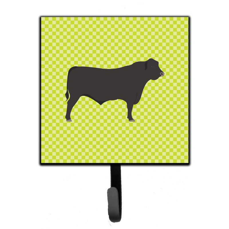 Organisateur de clés murales avec crochets clés angus vache Madhava, Vert