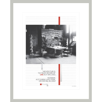 «Architecture is by Frank Lloyd Wright», reproduction sur toile encadrée