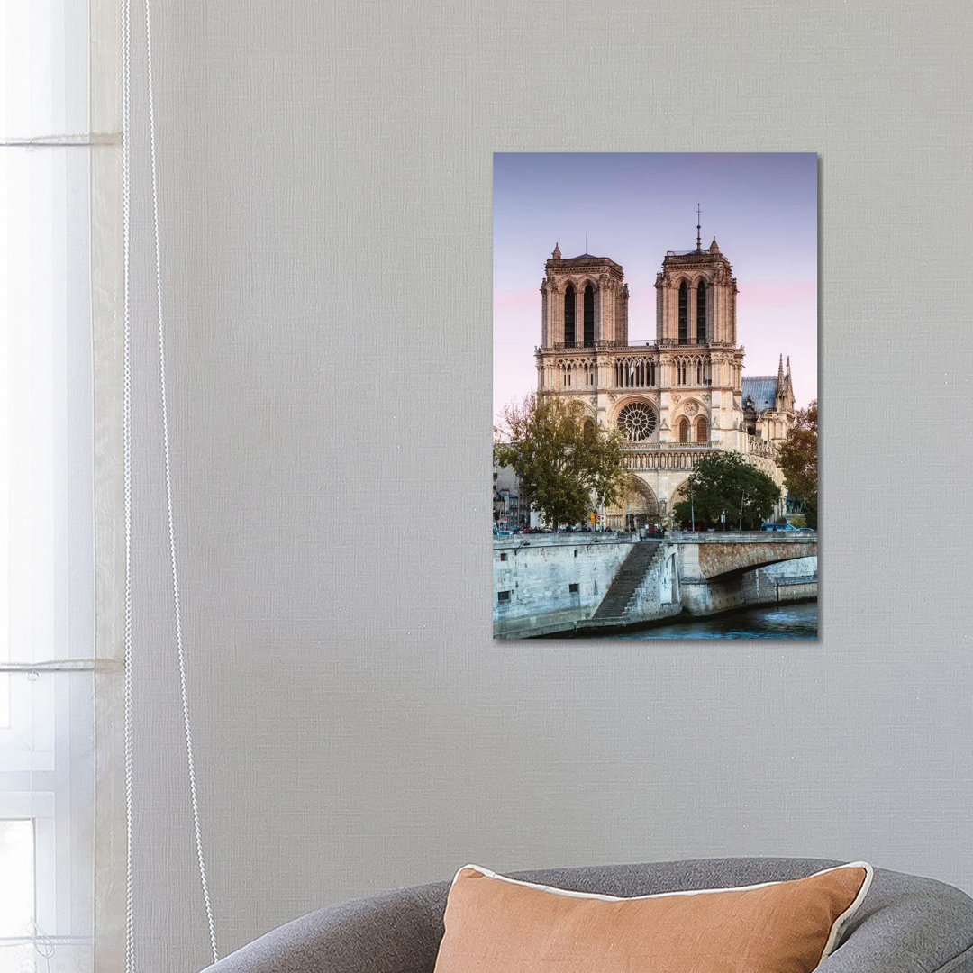 Notre Dame Sunset I by Matteo Colombo - Wrapped Canvas Print