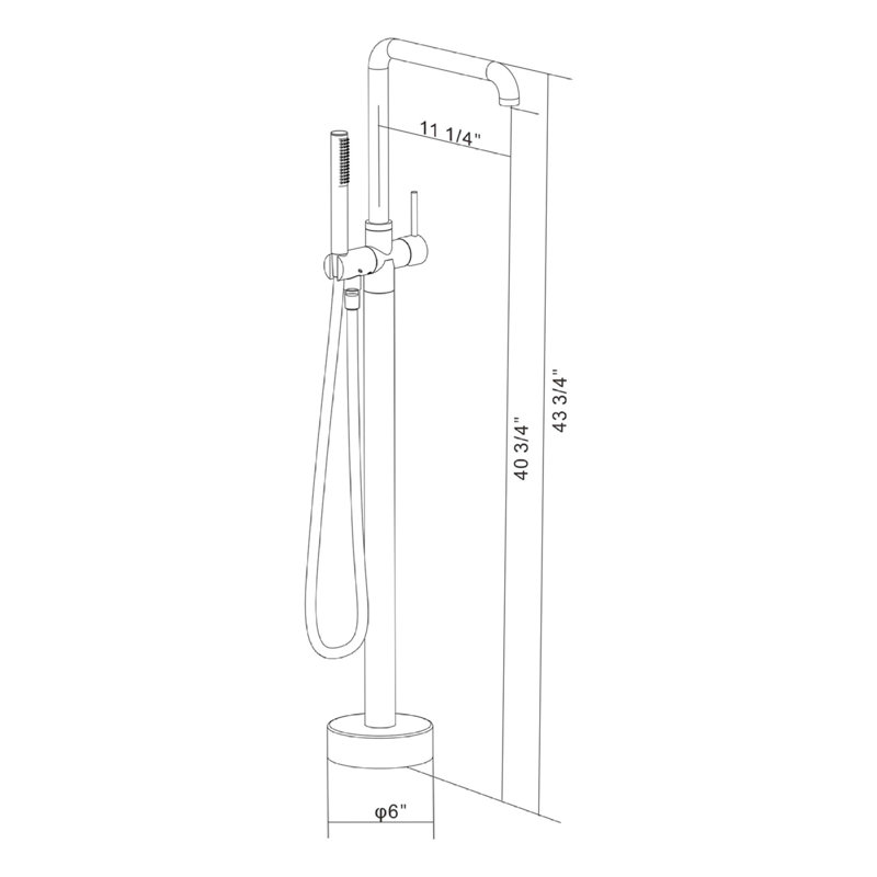 Physter Floor Tub Spout