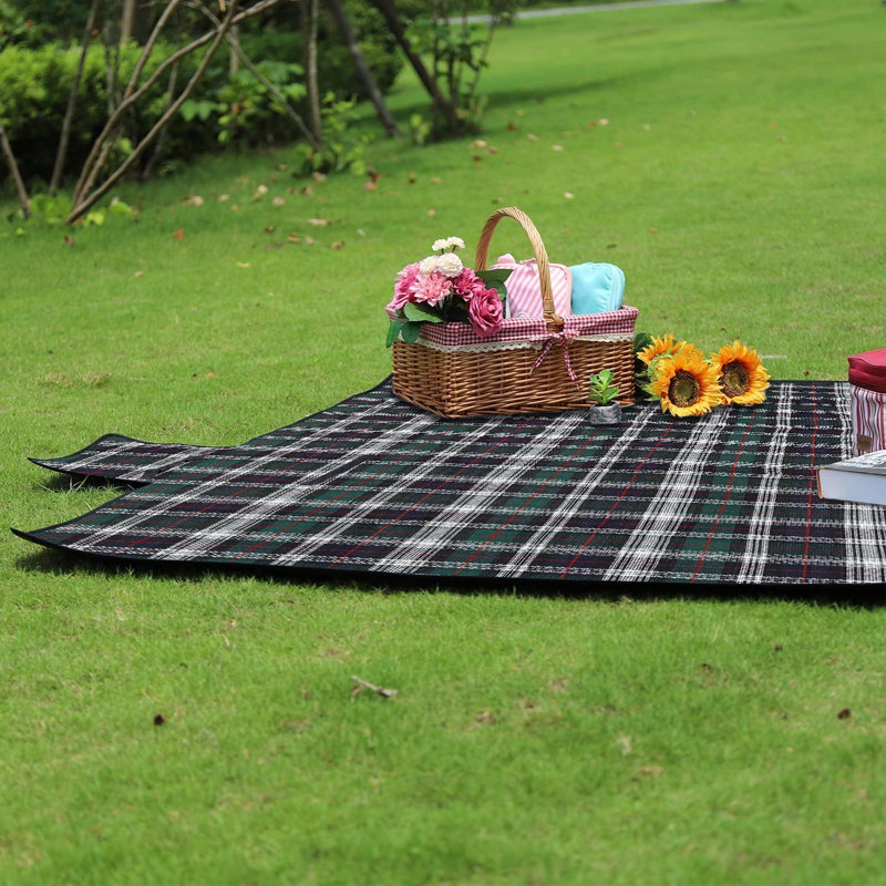 Picnic Blanket, Black/Green
