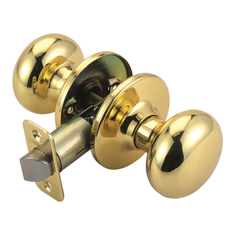 Cambridge Passage Door Knob, Polished Brass